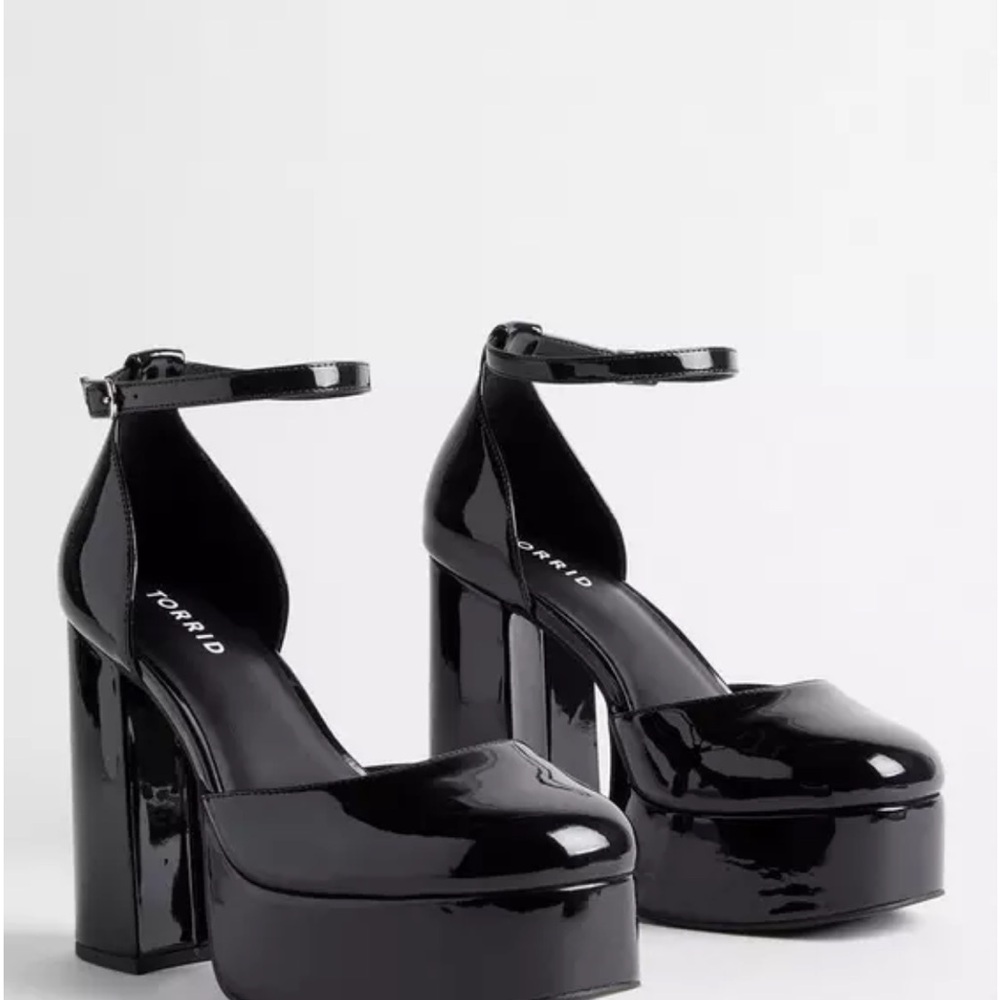 Torrid Glossy Black Platform Shoes